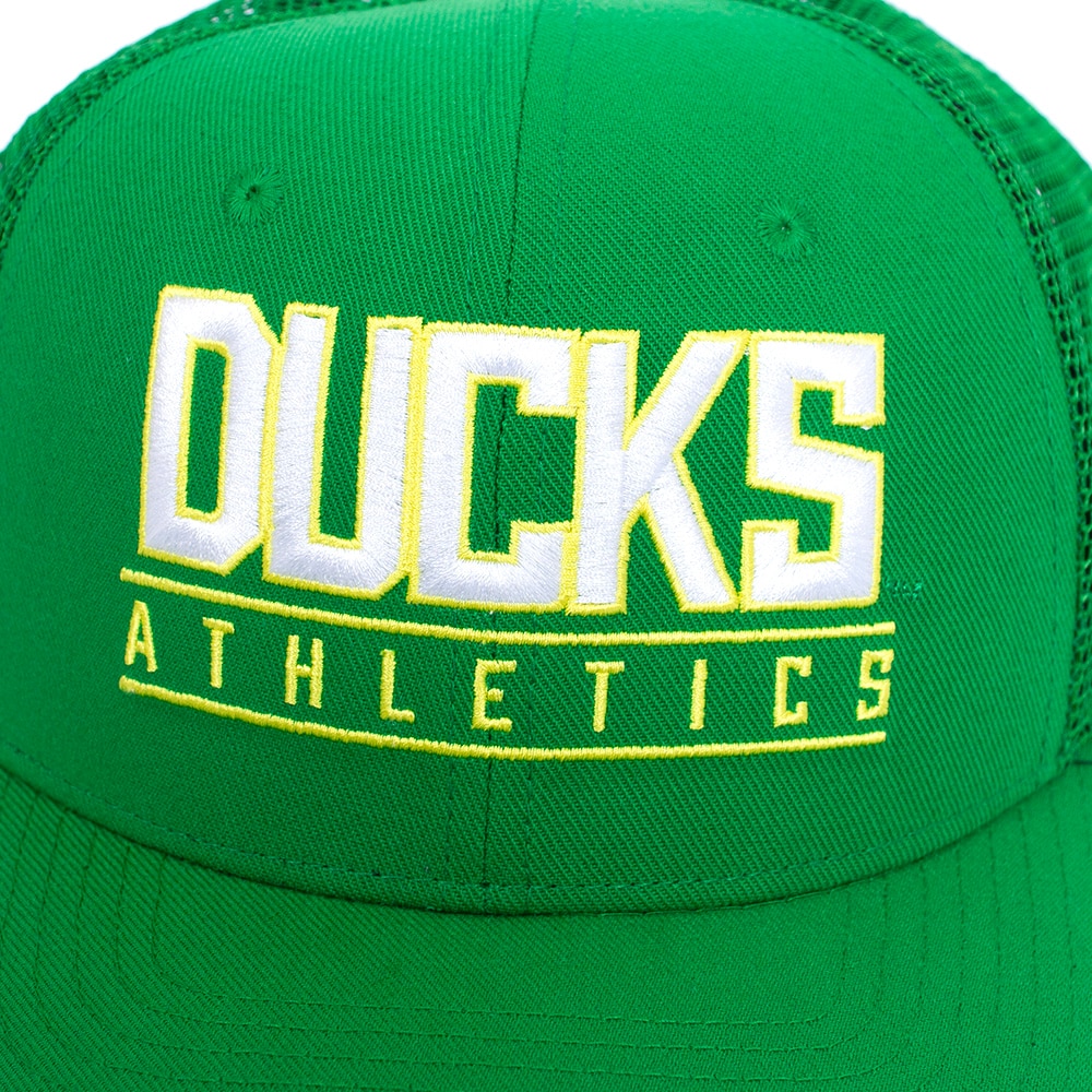 Classic Oregon O, Nike, Green, Trucker, Polyester Blend, Accessories, Unisex, Structured, Athletics, Adjustable, Hat, 812082